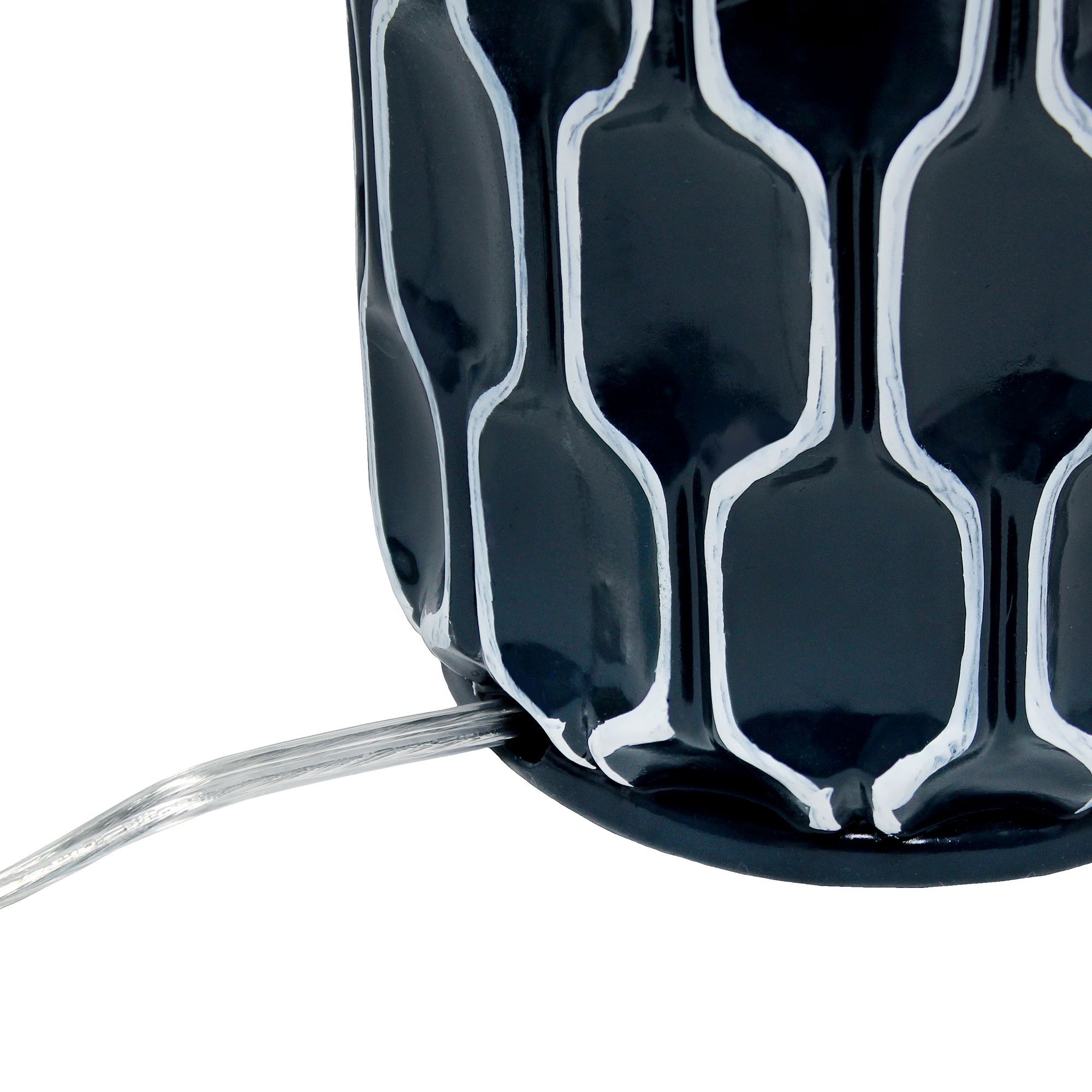 Lalia Home Moroccan Blue Modern Accent Table Lamp in scene