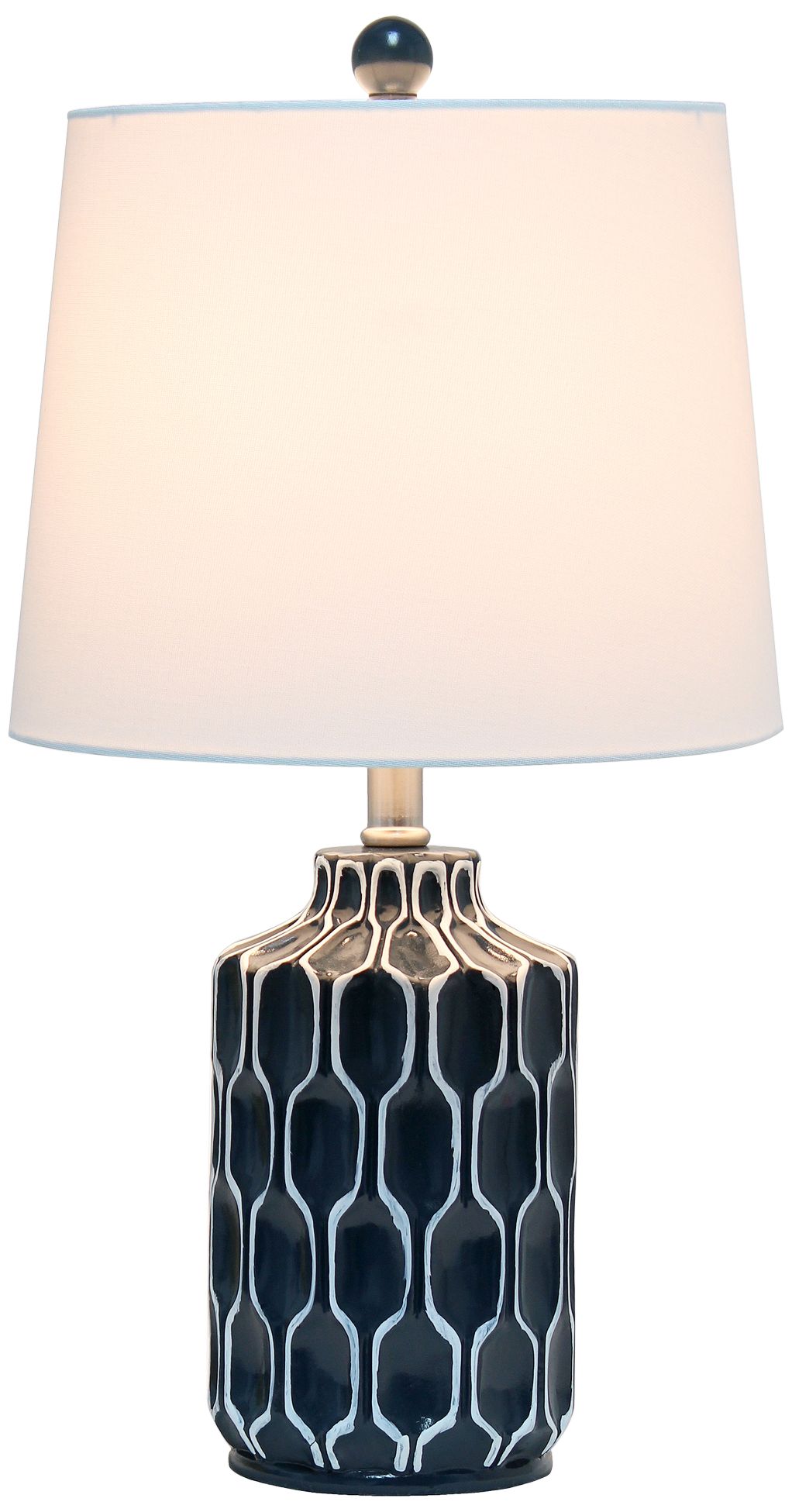 Lalia Home Moroccan Blue Modern Accent Table Lamp in scene