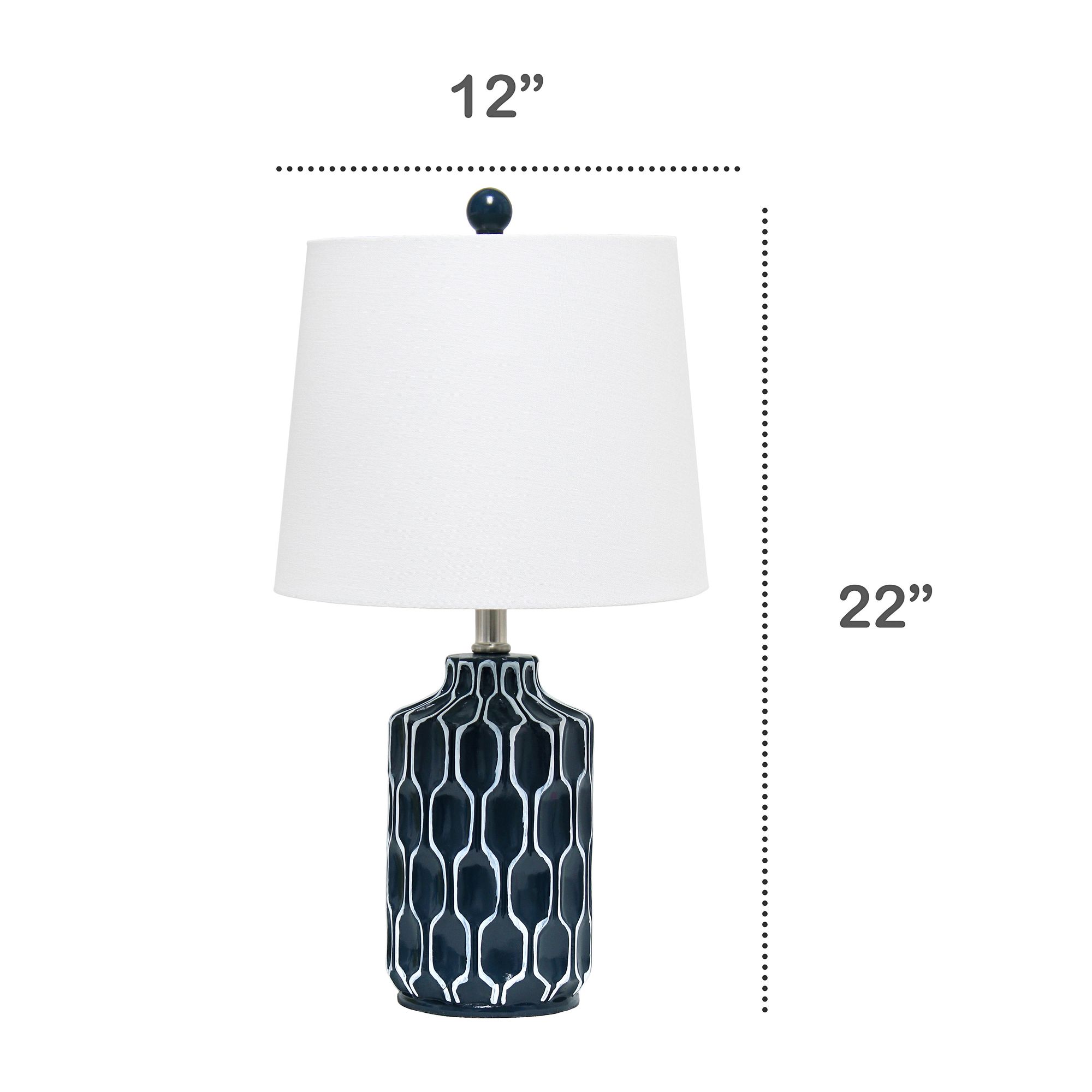 Lalia Home Moroccan Blue Modern Accent Table Lamp in scene