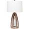 Lalia Home Old Wood Arch Table Lamp with Night Light