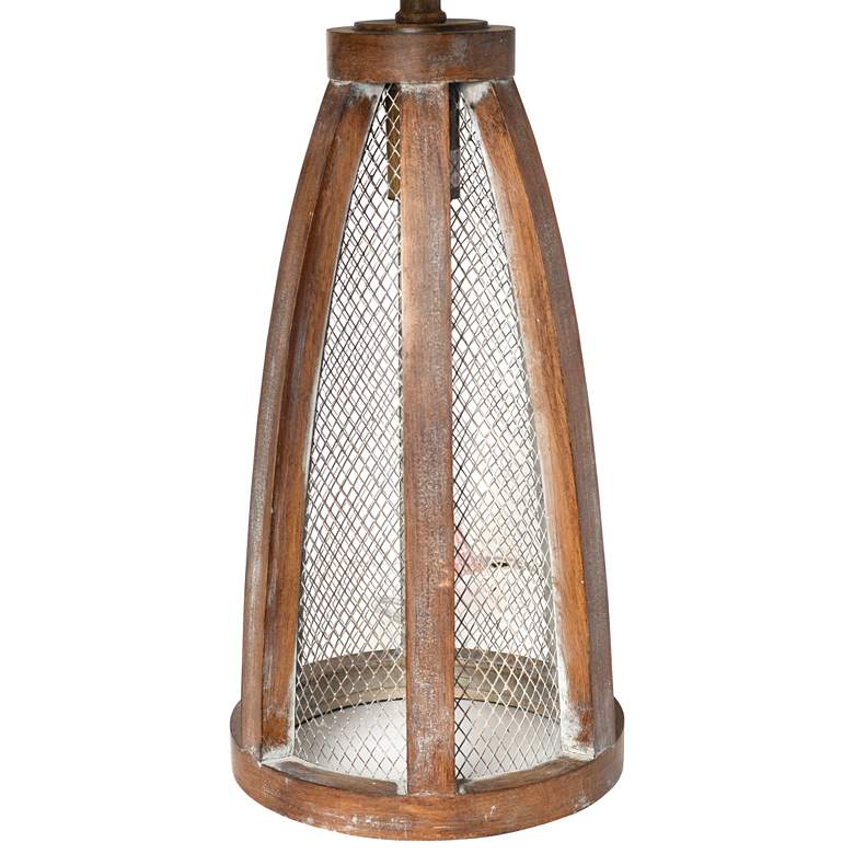 Image 4 Lalia Home Old Wood Arch Table Lamp with Night Light more views