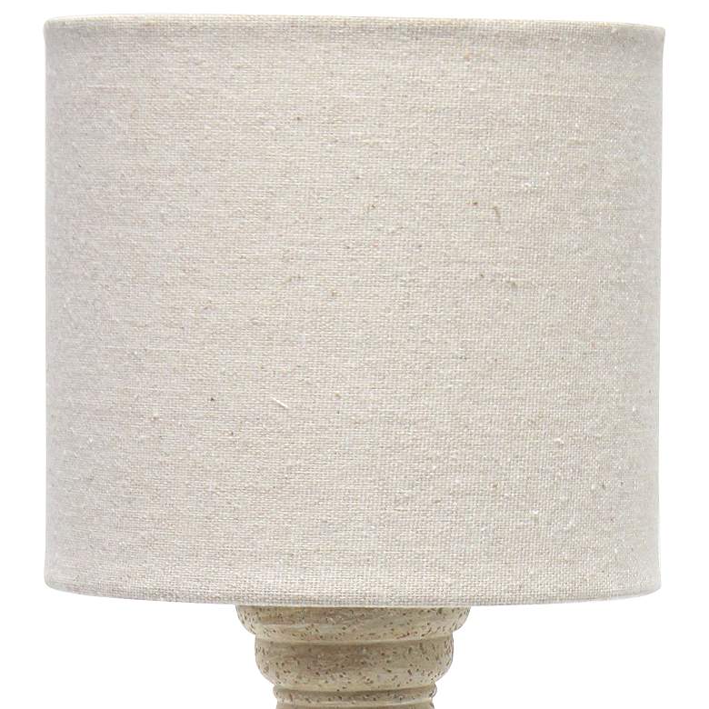 Image 3 Lalia Home Organix 12 1/2" High Distressed Beige Mini Table Lamp more views