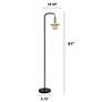 Lalia Home Oslo Black and Brass Metal Arched Floor Lamp