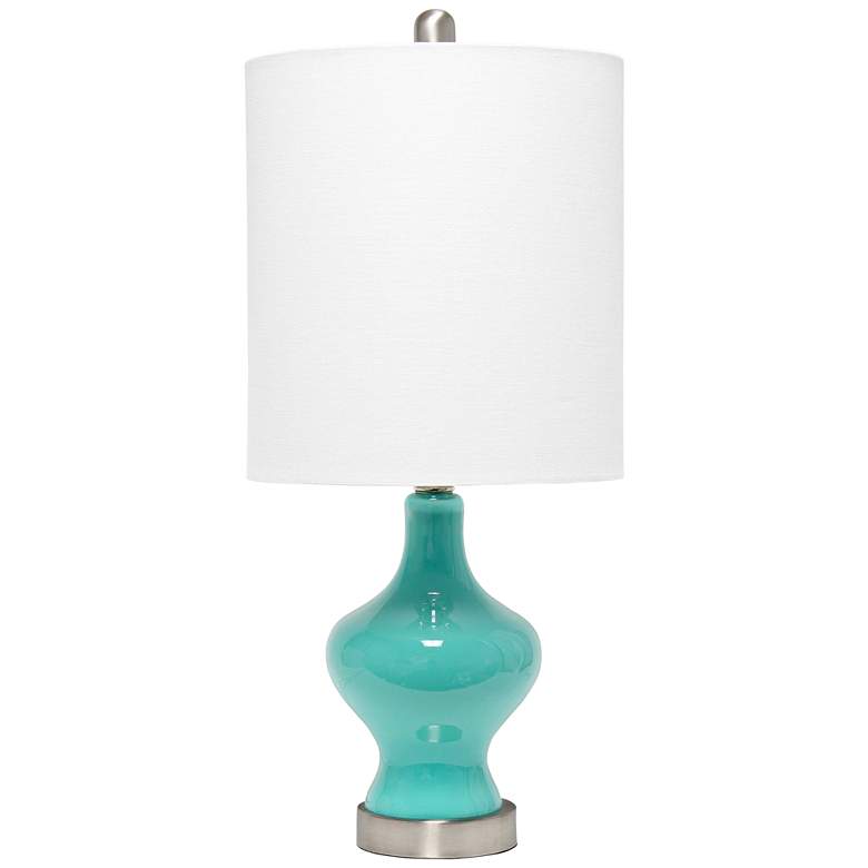 Image 2 Lalia Home Paseo 22 1/2 inch Blue Teal Glass Accent Table Lamp
