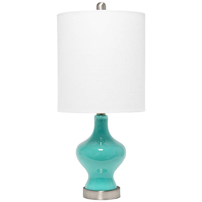Image 2 Lalia Home Paseo 22 1/2" Blue Teal Glass Accent Table Lamp
