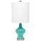 Lalia Home Paseo 22 1/2" Blue Teal Glass Accent Table Lamp