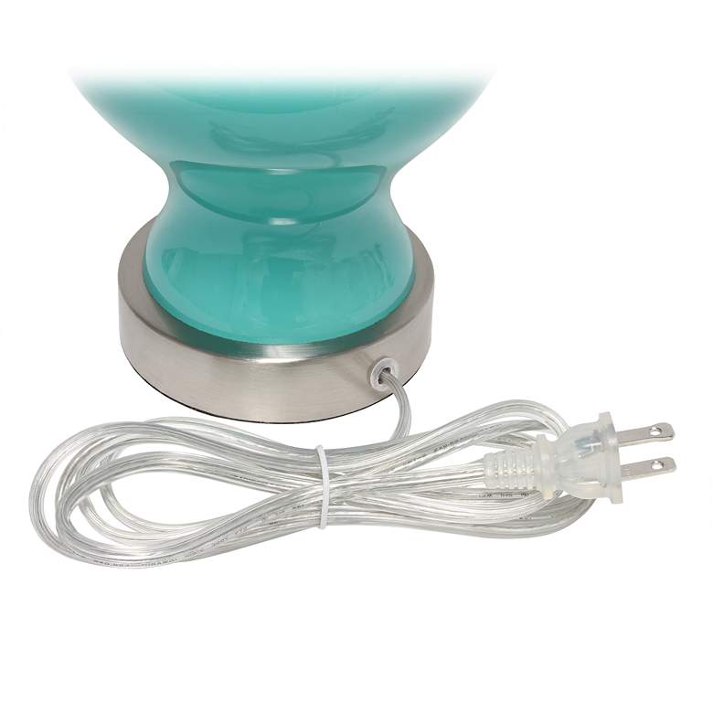Image 4 Lalia Home Paseo 22 1/2" Blue Teal Glass Accent Table Lamp more views