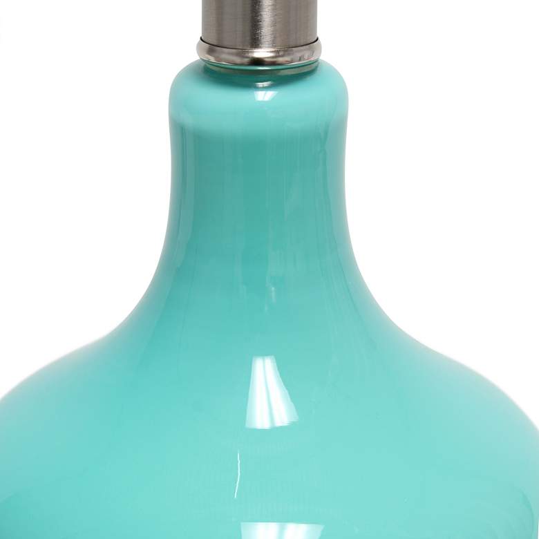 Image 5 Lalia Home Paseo 22 1/2" Blue Teal Glass Accent Table Lamp more views