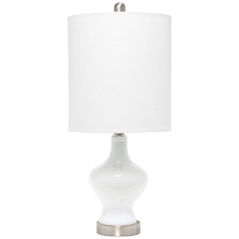 Image 2 Lalia Home Paseo White Glass Accent Table Lamp