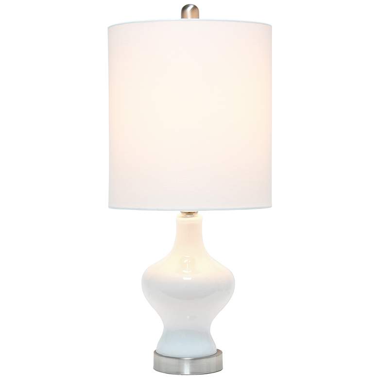 Image 3 Lalia Home Paseo White Glass Accent Table Lamp more views