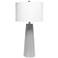 Lalia Home Pillar White Concrete Table Lamp