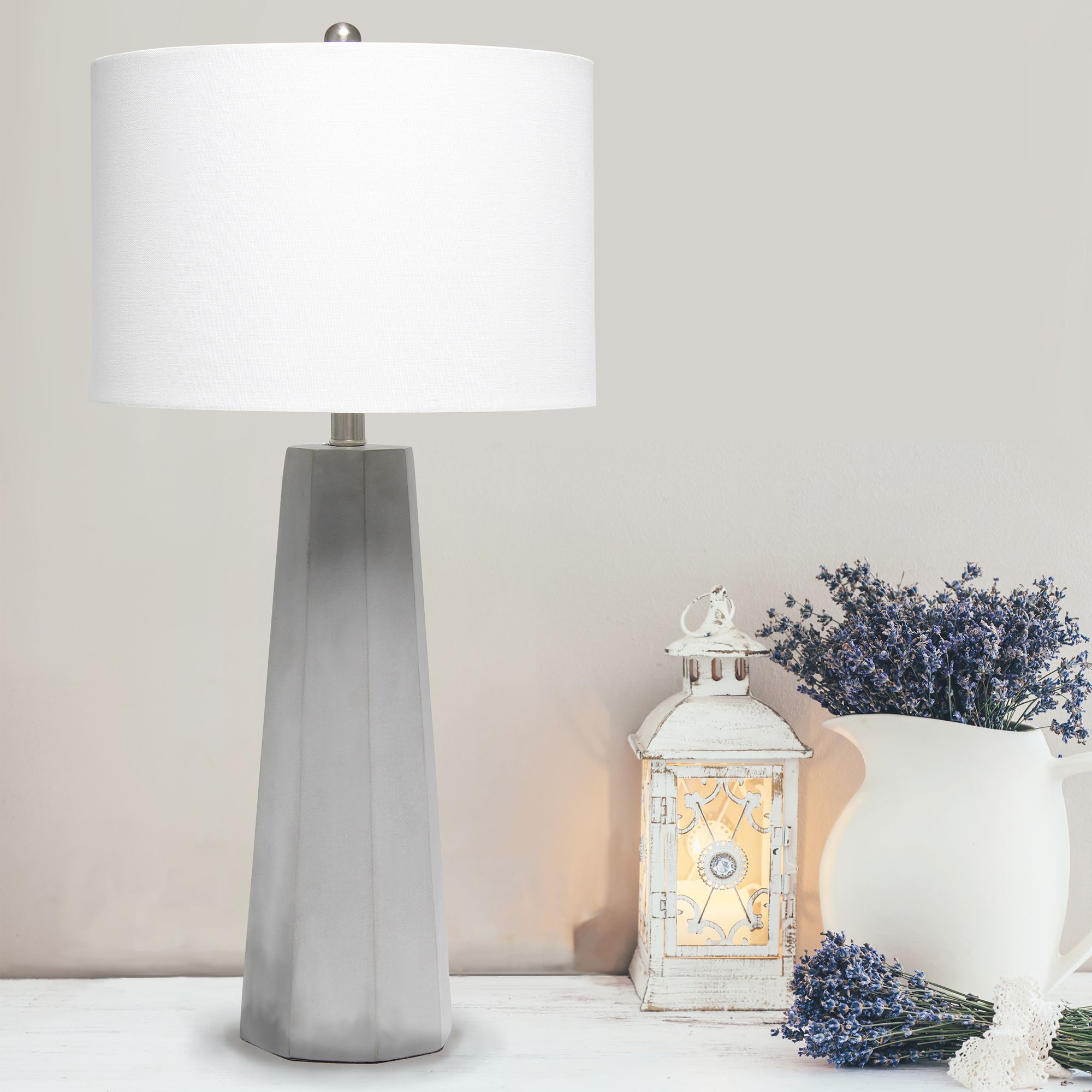 small concrete table lamp