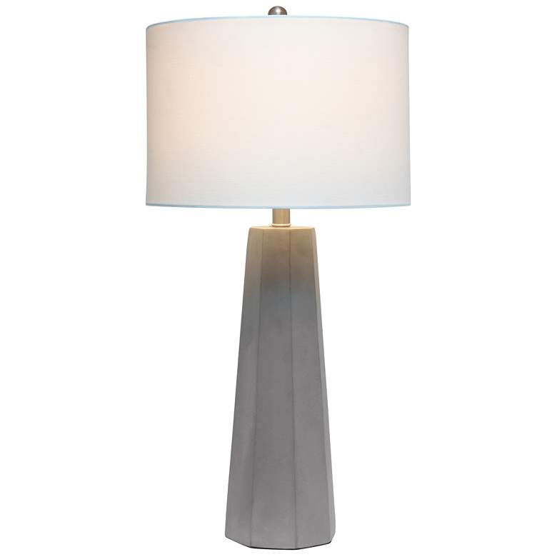 Image 3 Lalia Home Pillar White Concrete Table Lamp more views