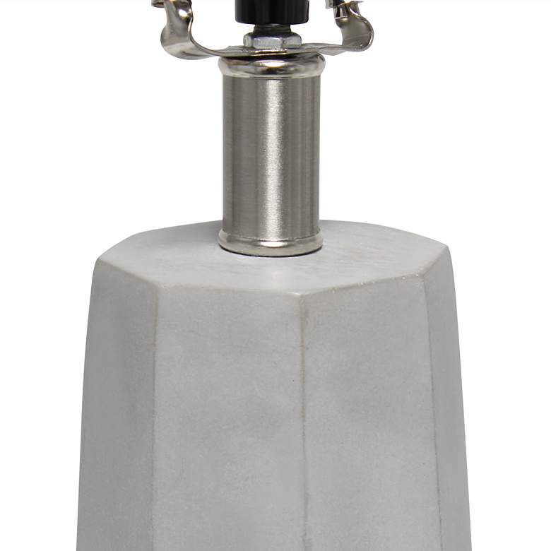 Image 5 Lalia Home Pillar White Concrete Table Lamp more views