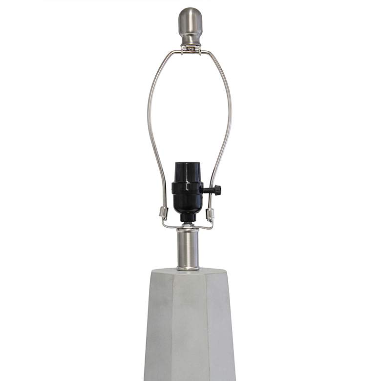 Image 6 Lalia Home Pillar White Concrete Table Lamp more views