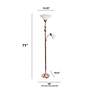 Lalia Home Rose Gold Metal 2-Light Torchiere Floor Lamp
