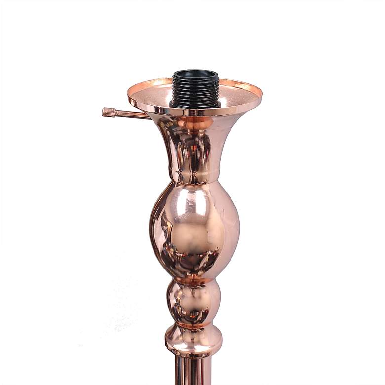 Image 6 Lalia Home Rose Gold Metal Torchiere Floor Lamp more views
