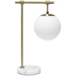 Lalia Home Studio Loft 21&quot; White Globe Table Lamp
