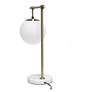 Lalia Home Studio Loft 21" White Globe Table Lamp
