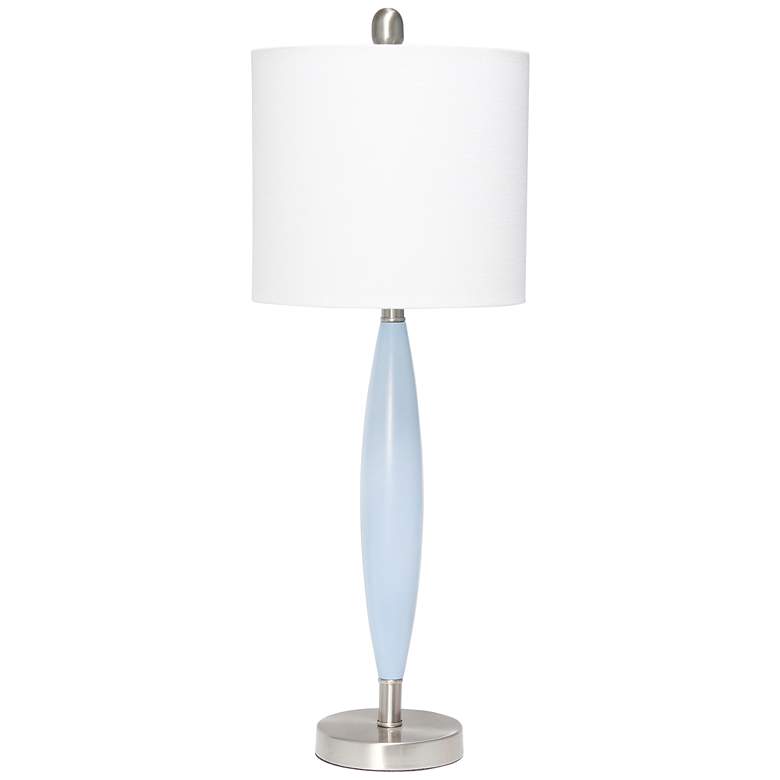 Image 2 Lalia Home Stylus 27" Modern Metal Light Blue Table Lamp
