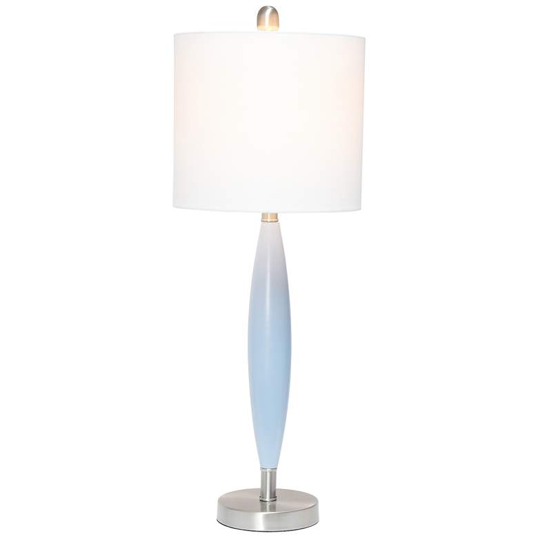 Image 3 Lalia Home Stylus 27" Modern Metal Light Blue Table Lamp more views