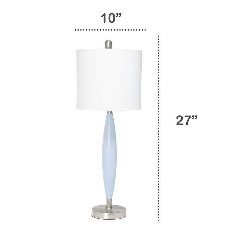 Image 7 Lalia Home Stylus 27" Modern Metal Light Blue Table Lamp more views