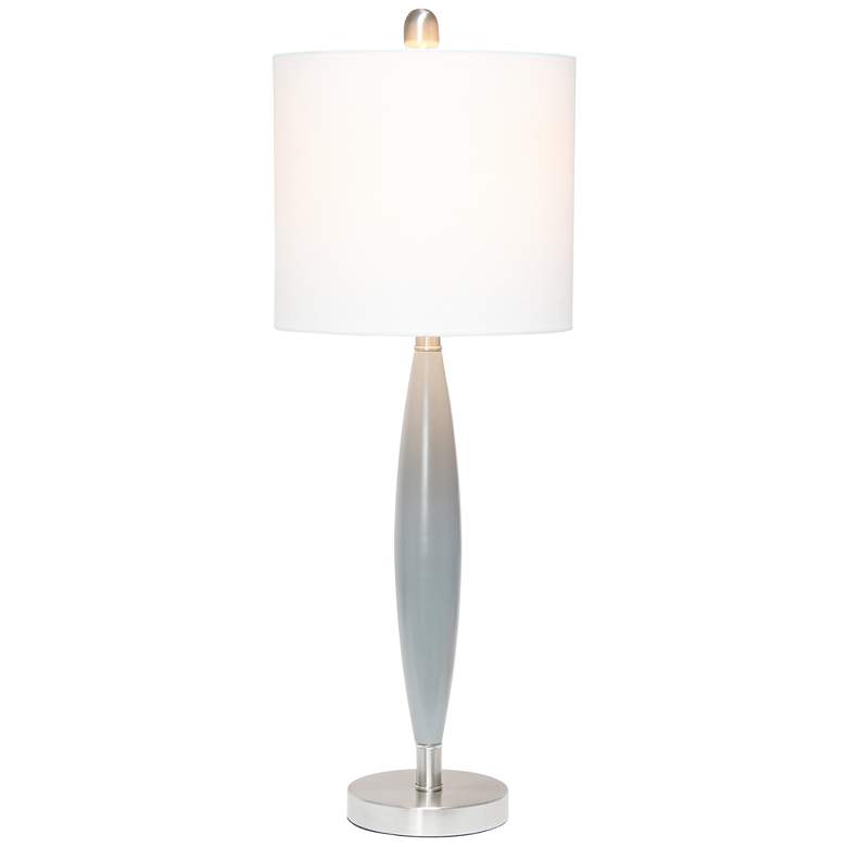 Image 6 Lalia Home Stylus Gray Metal Table Lamp more views