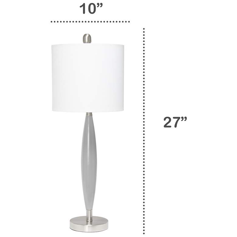 Image 7 Lalia Home Stylus Gray Metal Table Lamp more views