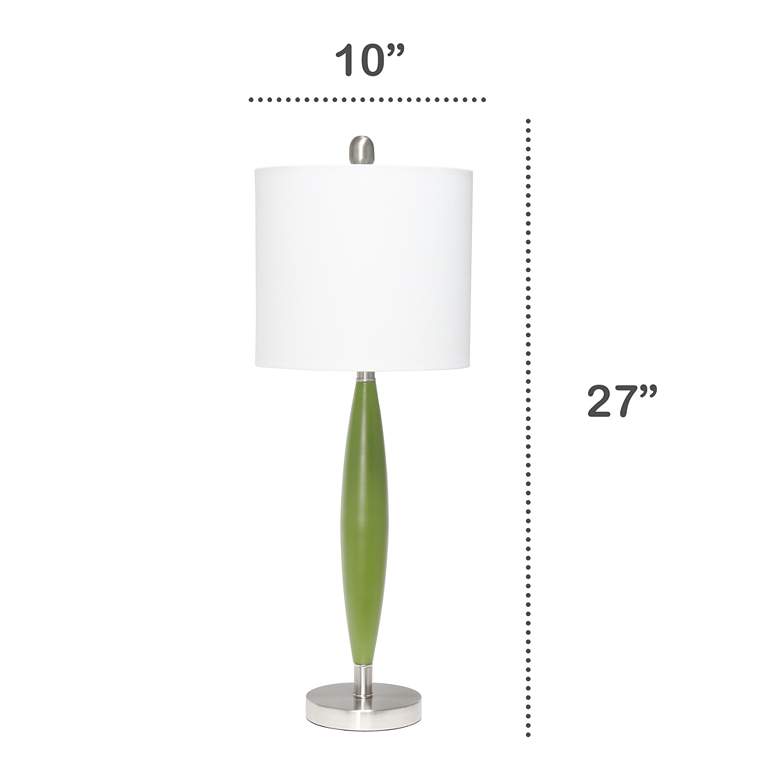 Image 7 Lalia Home Stylus Green Modern Metal Table Lamp more views