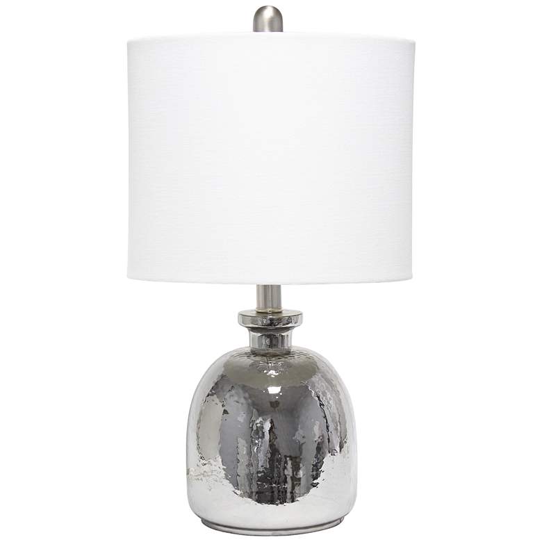 Image 2 Lalia Home White and Metallic Gray Modern Jar Accent Table Lamp