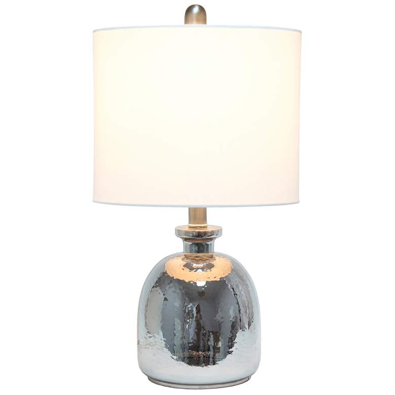 Image 3 Lalia Home White and Metallic Gray Modern Jar Accent Table Lamp more views