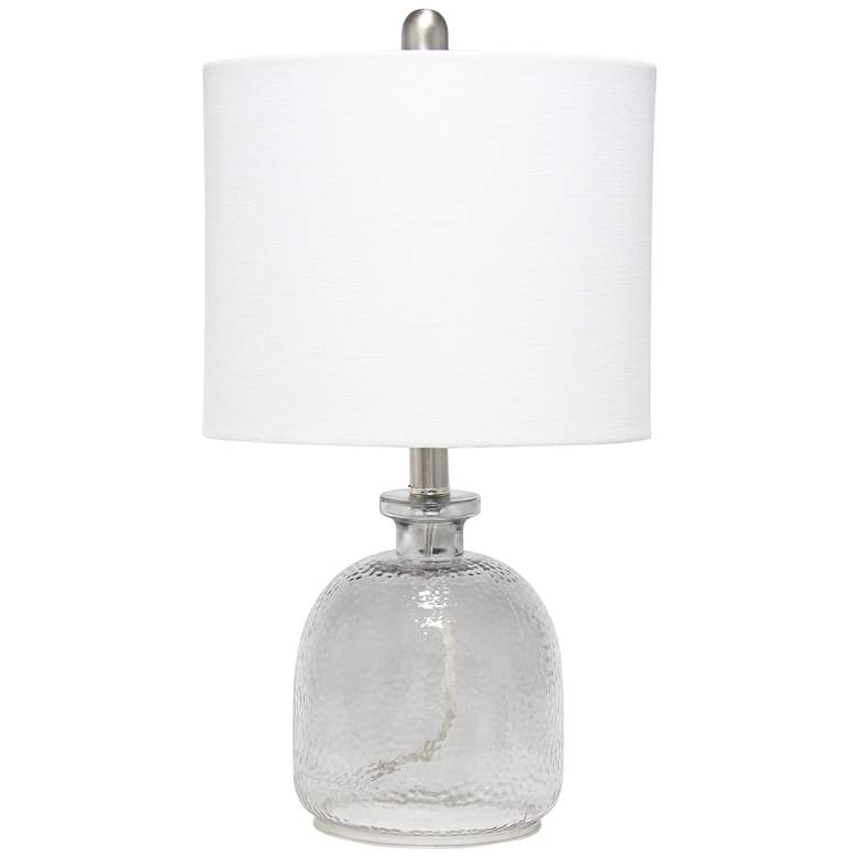 Image 2 Lalia Home White and Smokey Gray Glass Jar Accent Table Lamp