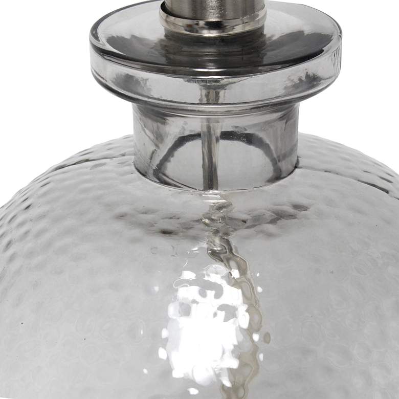 Image 5 Lalia Home White and Smokey Gray Glass Jar Accent Table Lamp more views