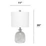 Lalia Home White and Smokey Gray Glass Jar Accent Table Lamp