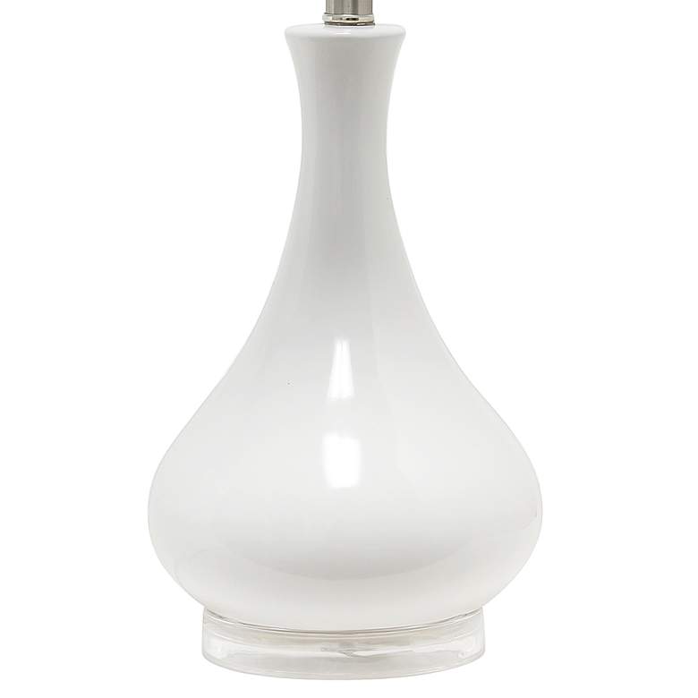 Image 5 Lalia Home White Ceramic Droplet Table Lamp more views