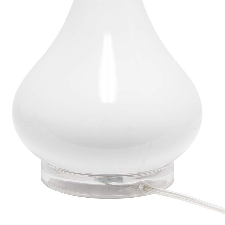 Image 6 Lalia Home White Ceramic Droplet Table Lamp more views