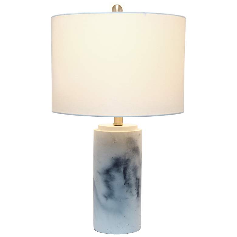 Image 3 Lalia Home White Marble Finish Concrete Table Lamp more views