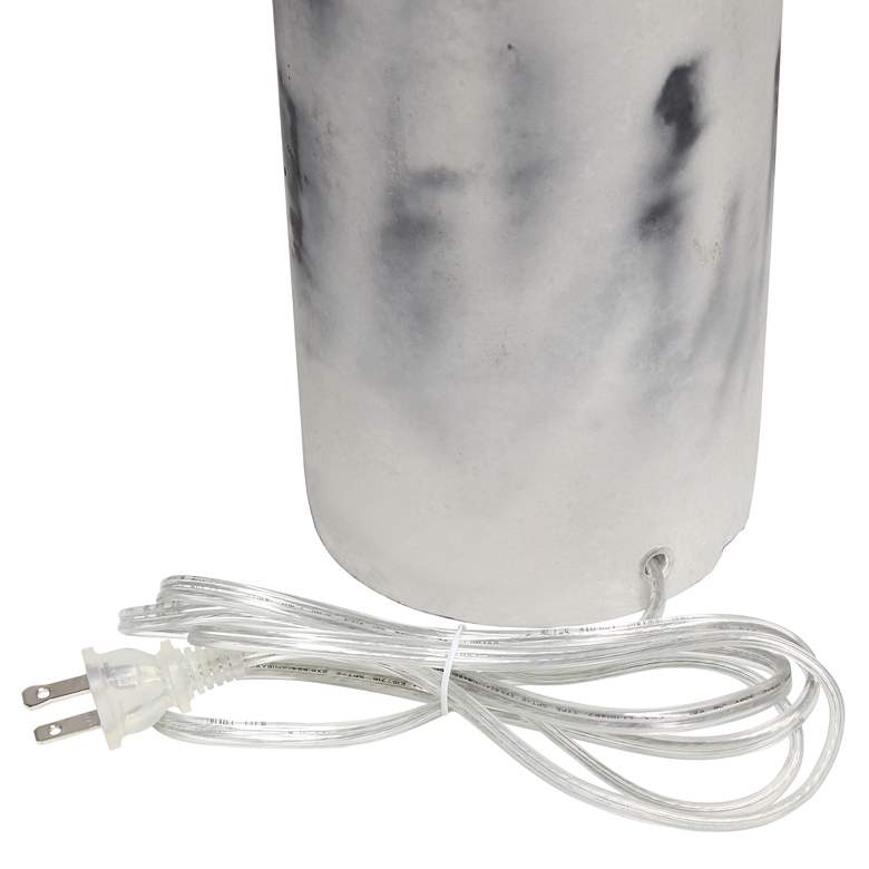 Image 4 Lalia Home White Marble Finish Concrete Table Lamp more views