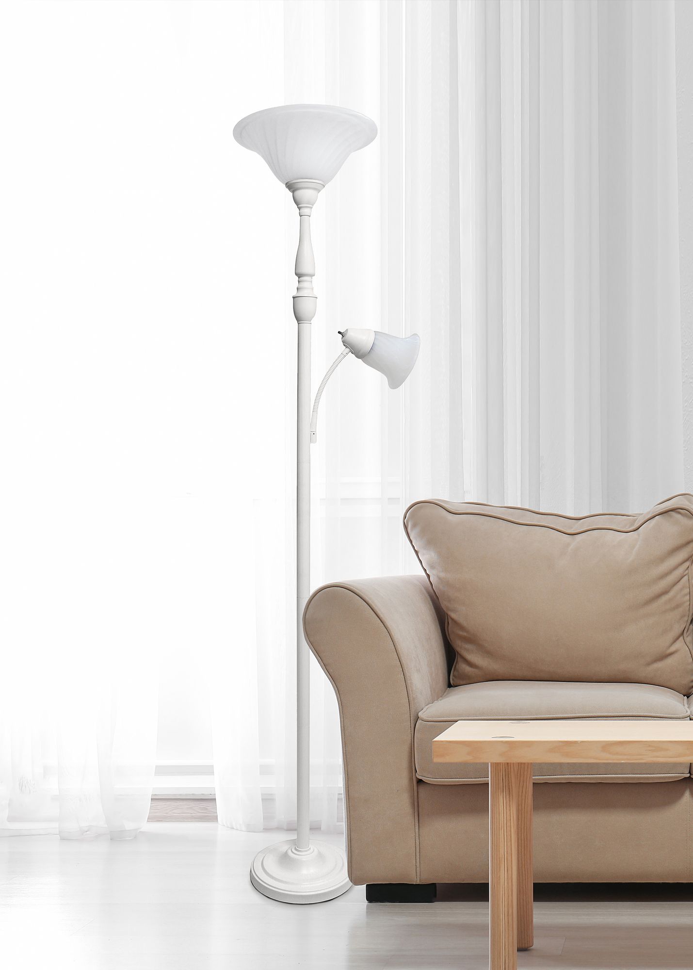 Modern white store floor lamps