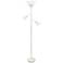 Lalia Home White Metal 3-Light Torchiere Floor Lamp