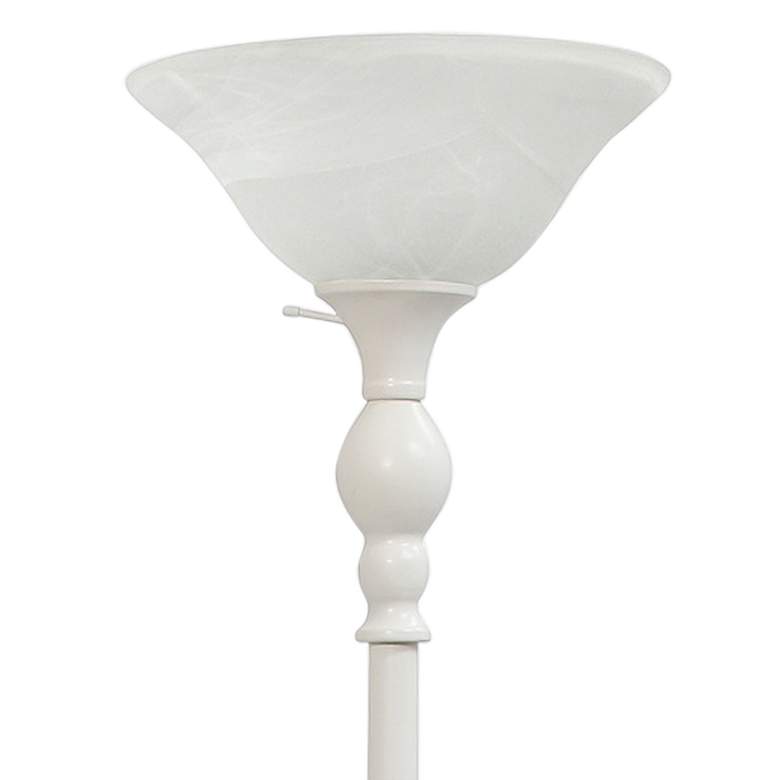 Lalia Home White Metal Torchiere Floor Lamp more views