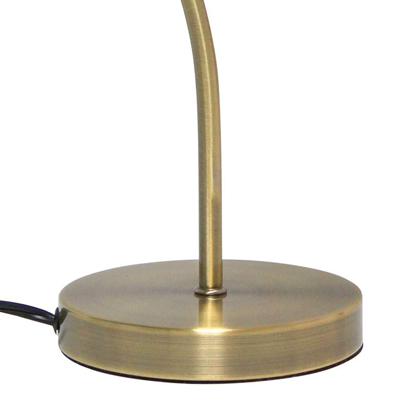 Image 4 Lalia Modern Antique Brass Metal Scroll Table Lamp more views