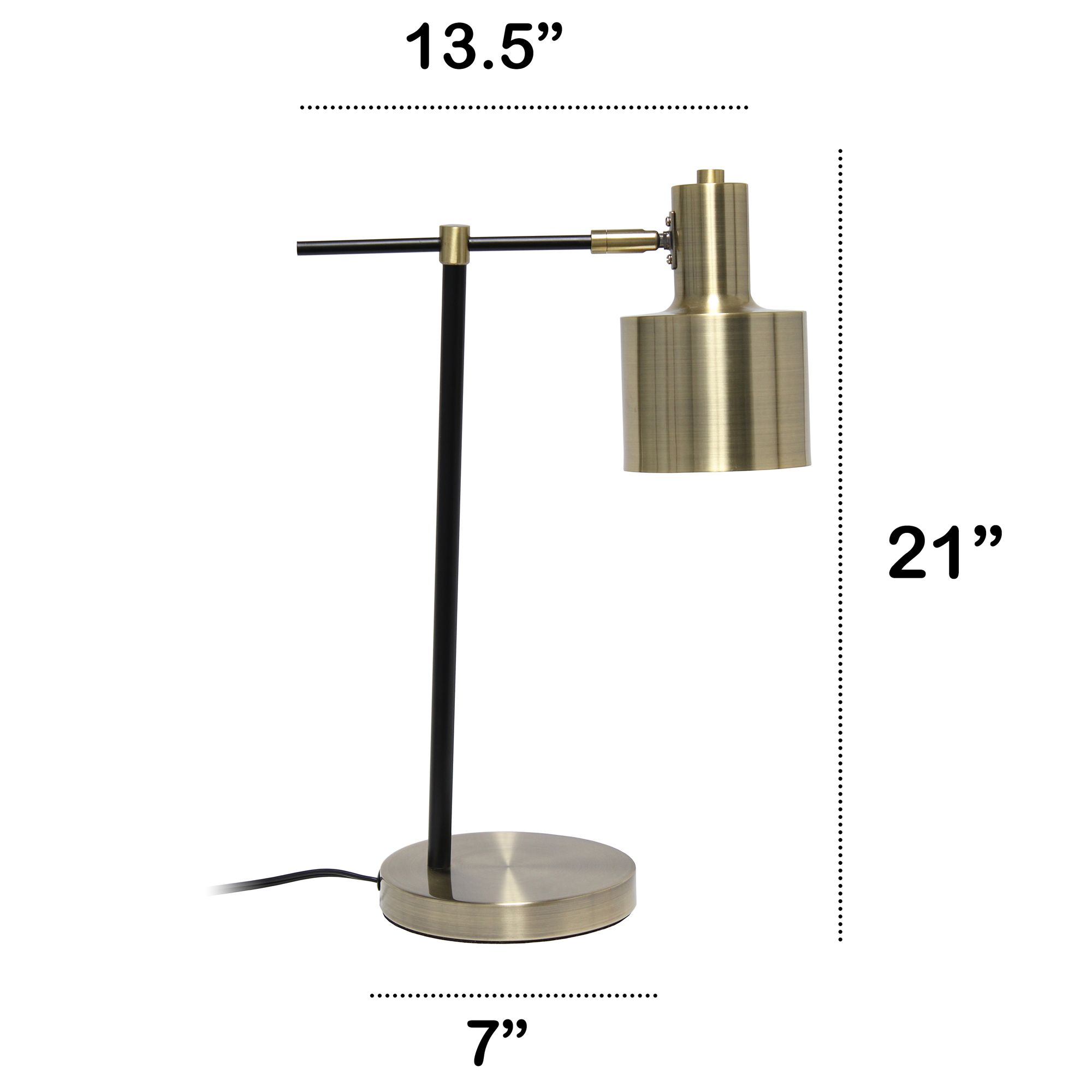 Lalia Modern Antique Brass Metal Table Lamp