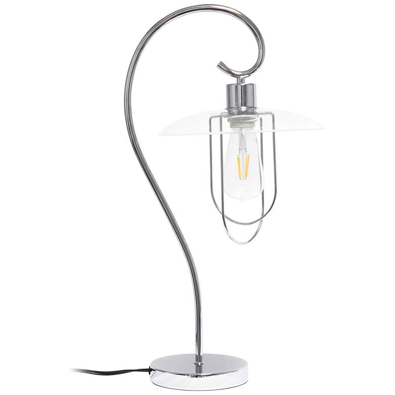 Image 2 Lalia Modern Chrome Metal Scroll Table Lamp