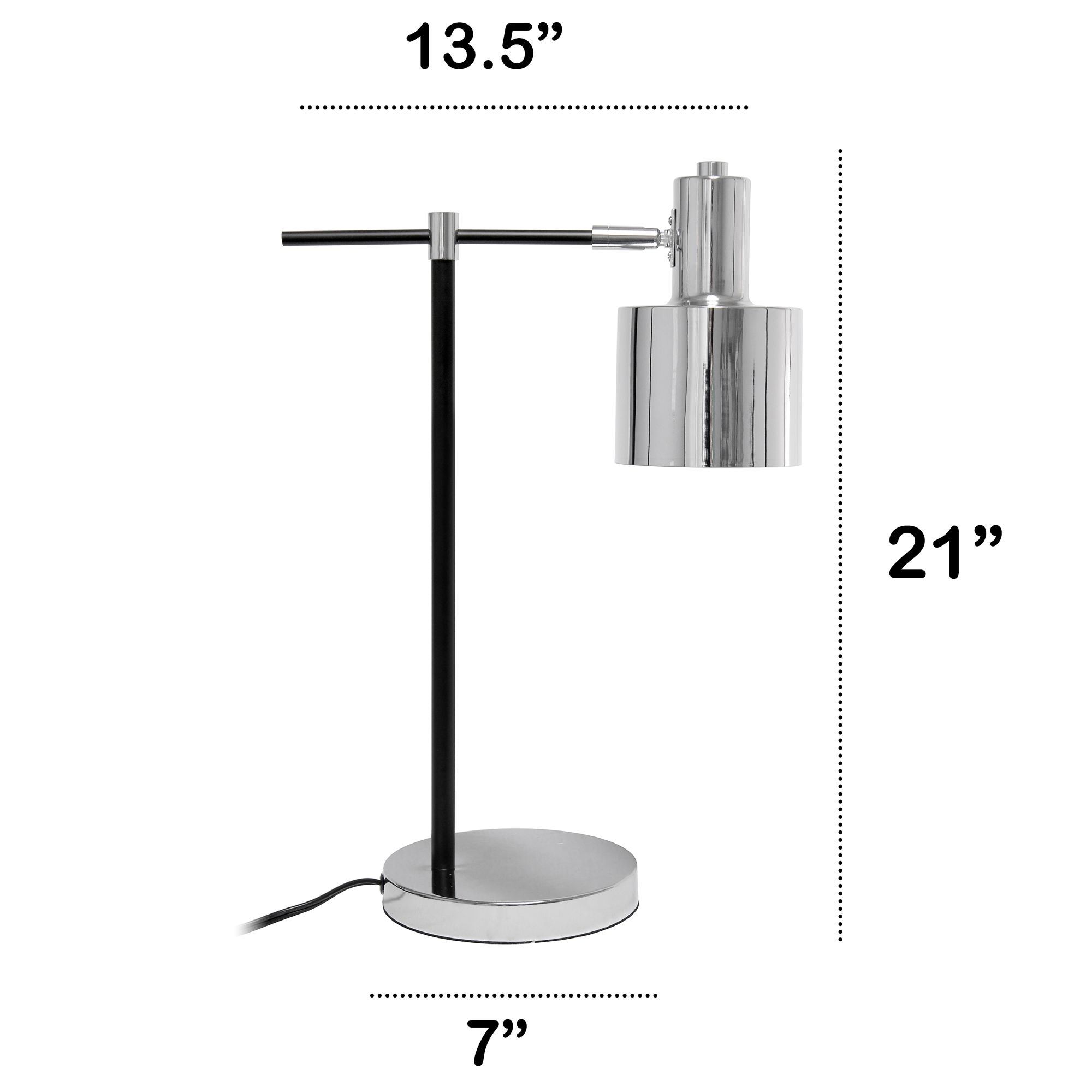 Lalia Modern Chrome Metal Table Lamp