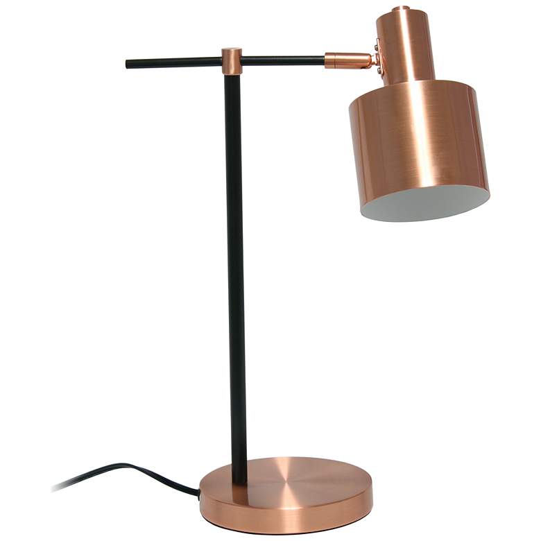 Image 2 Lalia Modern Rose Gold Metal Table Lamp