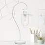 Lalia Modern White Metal Scroll Table Lamp