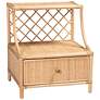 2_Lalo 21 1/2" Wide Natural Brown Rattan 1-Drawer Nightstand
