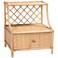 Lalo 21 1/2" Wide Natural Brown Rattan 1-Drawer Nightstand