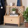 1_Lalo 21 1/2" Wide Natural Brown Rattan 1-Drawer Nightstand